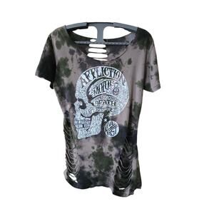 Affliction Lightning Fast Motorcycles Women;s Cut Tee Size S